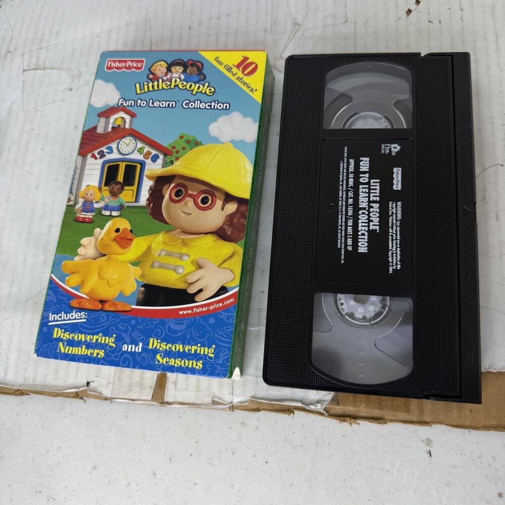 VHS Fisher-price Little People Fun to Learn Collection Numbers Seasons Flavors